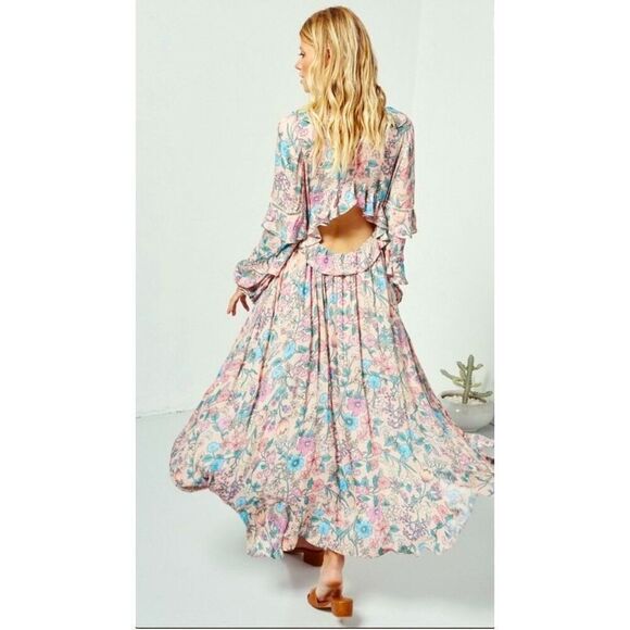 Spell Sayulita Dress Musk-Size MEDIUM - Picture 8 of 16